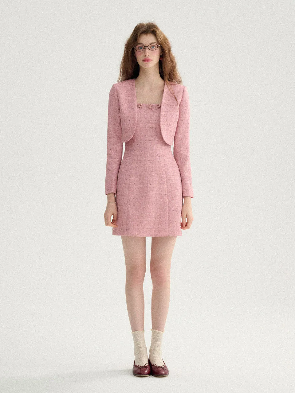 Rosepink tweed set