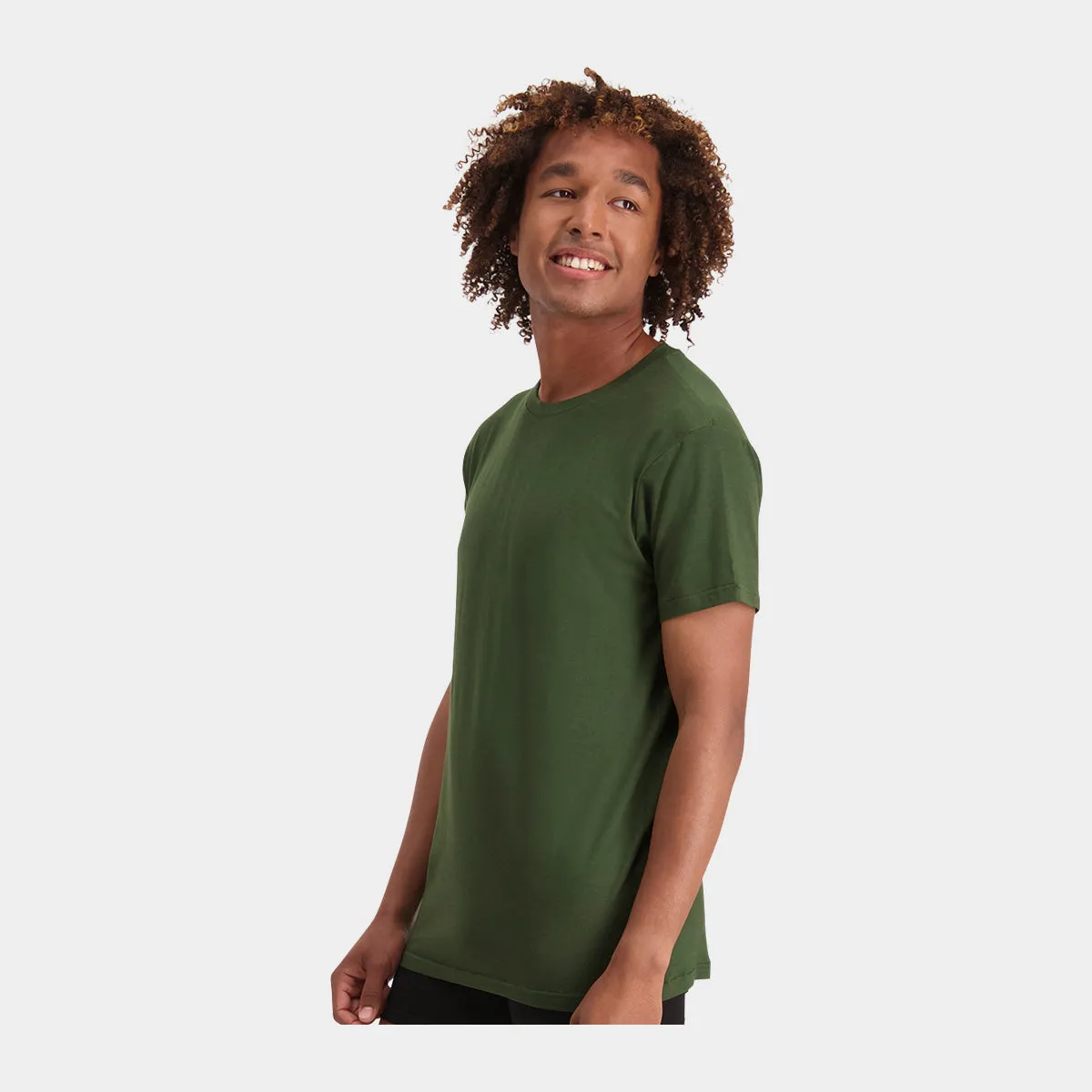 Ruben bambus crew neck T-shirt - mørkegrøn 2 pak