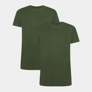 Ruben bambus crew neck T-shirt - mørkegrøn 2 pak