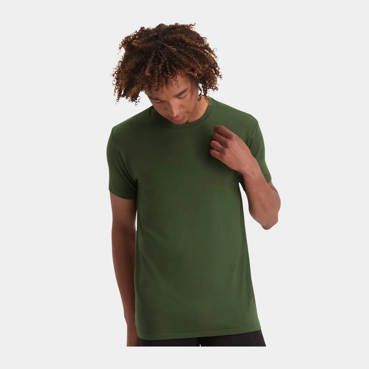 Ruben bambus crew neck T-shirt - mørkegrøn 2 pak