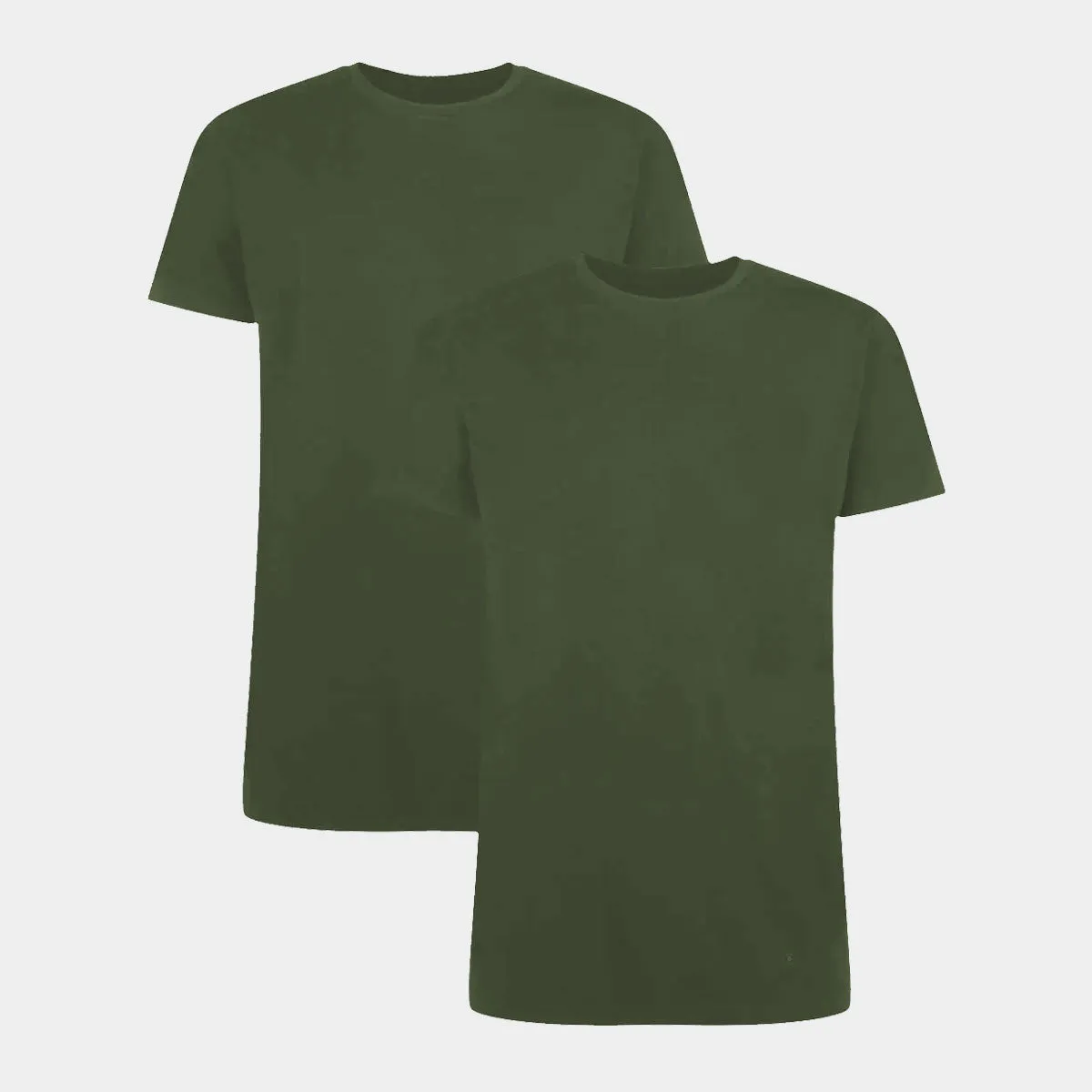 Ruben bambus crew neck T-shirt - mørkegrøn 2 pak