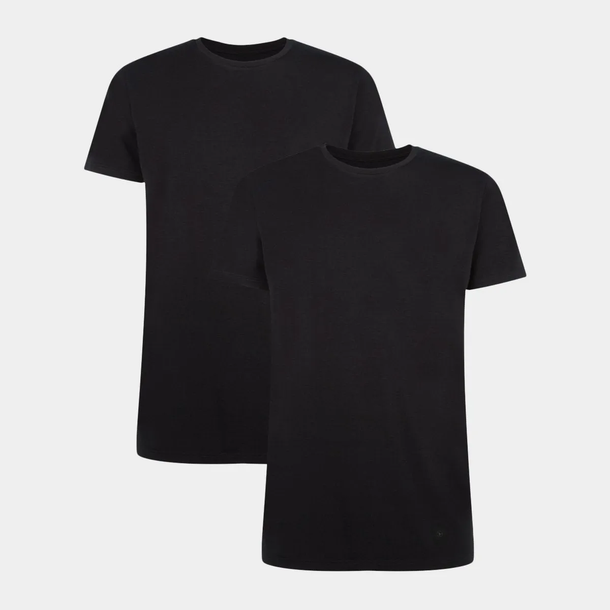 Ruben bambus crew neck T-shirt - sort 2 pak