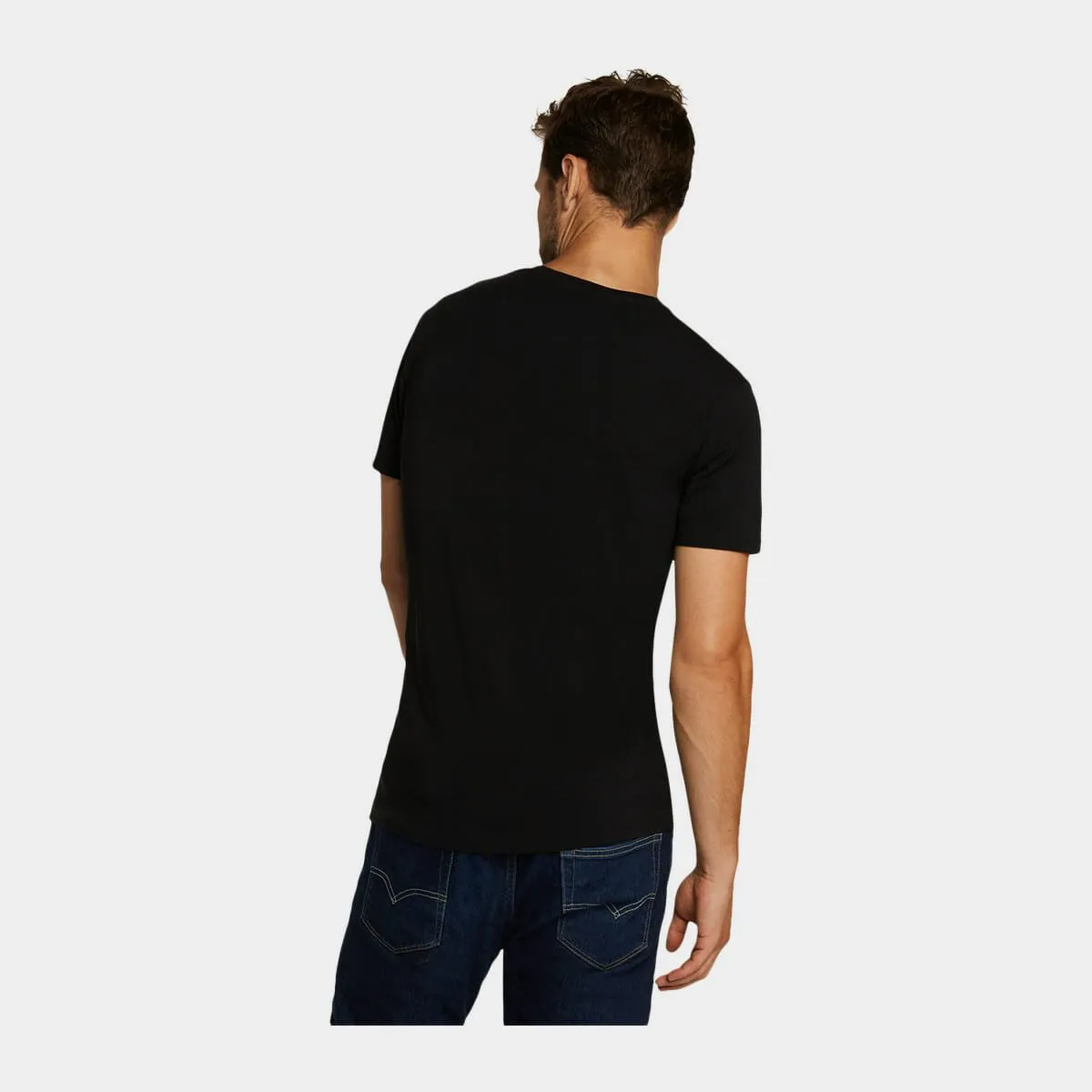 Ruben bambus crew neck T-shirt - sort 2 pak