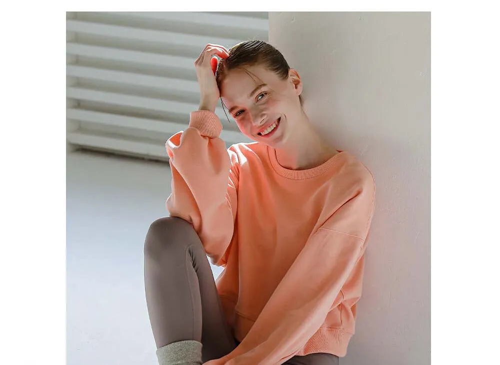 Short Sweaters Women Clothing Spring Autumn Long Sleeve round Neck Pullover Casual Yoga Clothes Sexy Fitness Sports Top