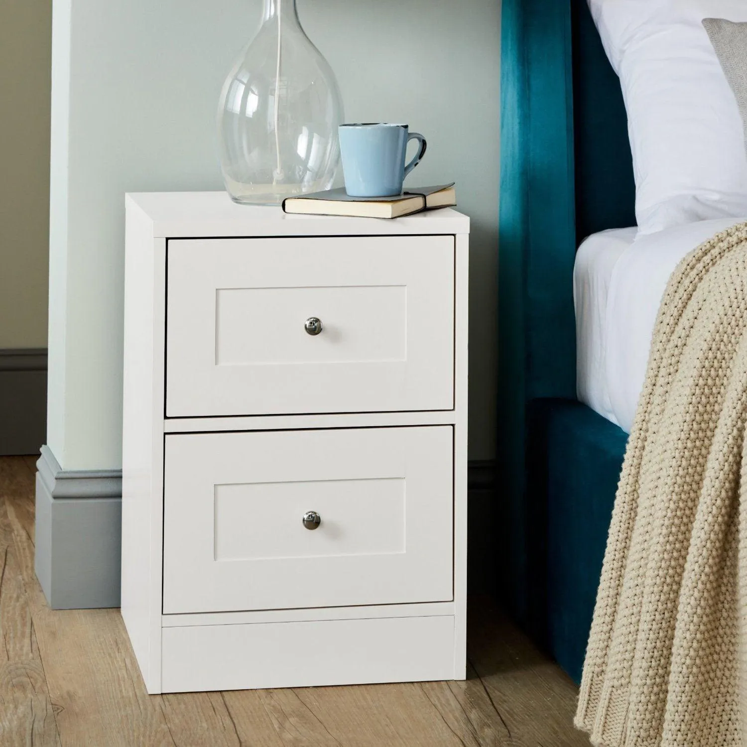 Stevie Wardrobe & Drawers Set - White
