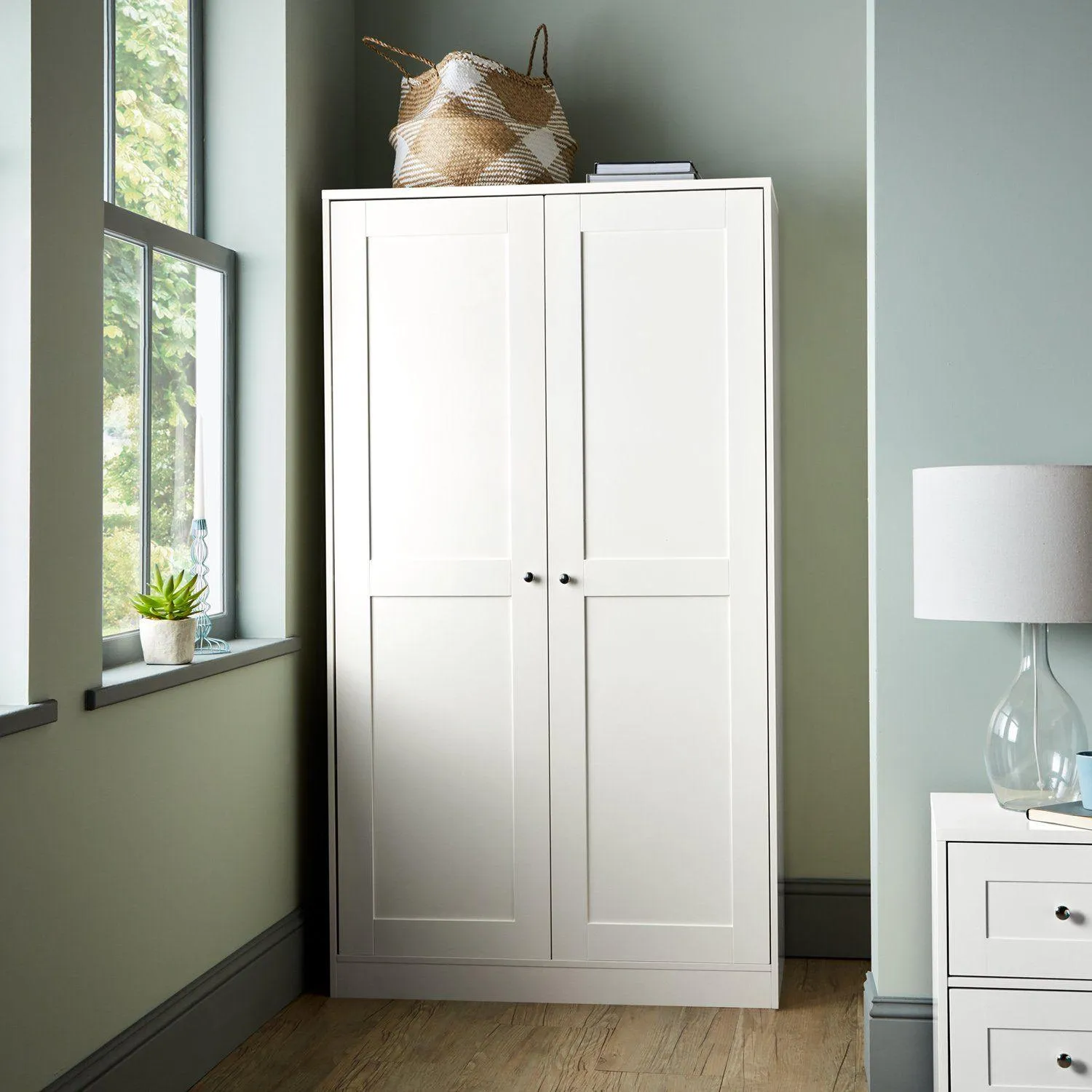 Stevie Wardrobe & Drawers Set - White