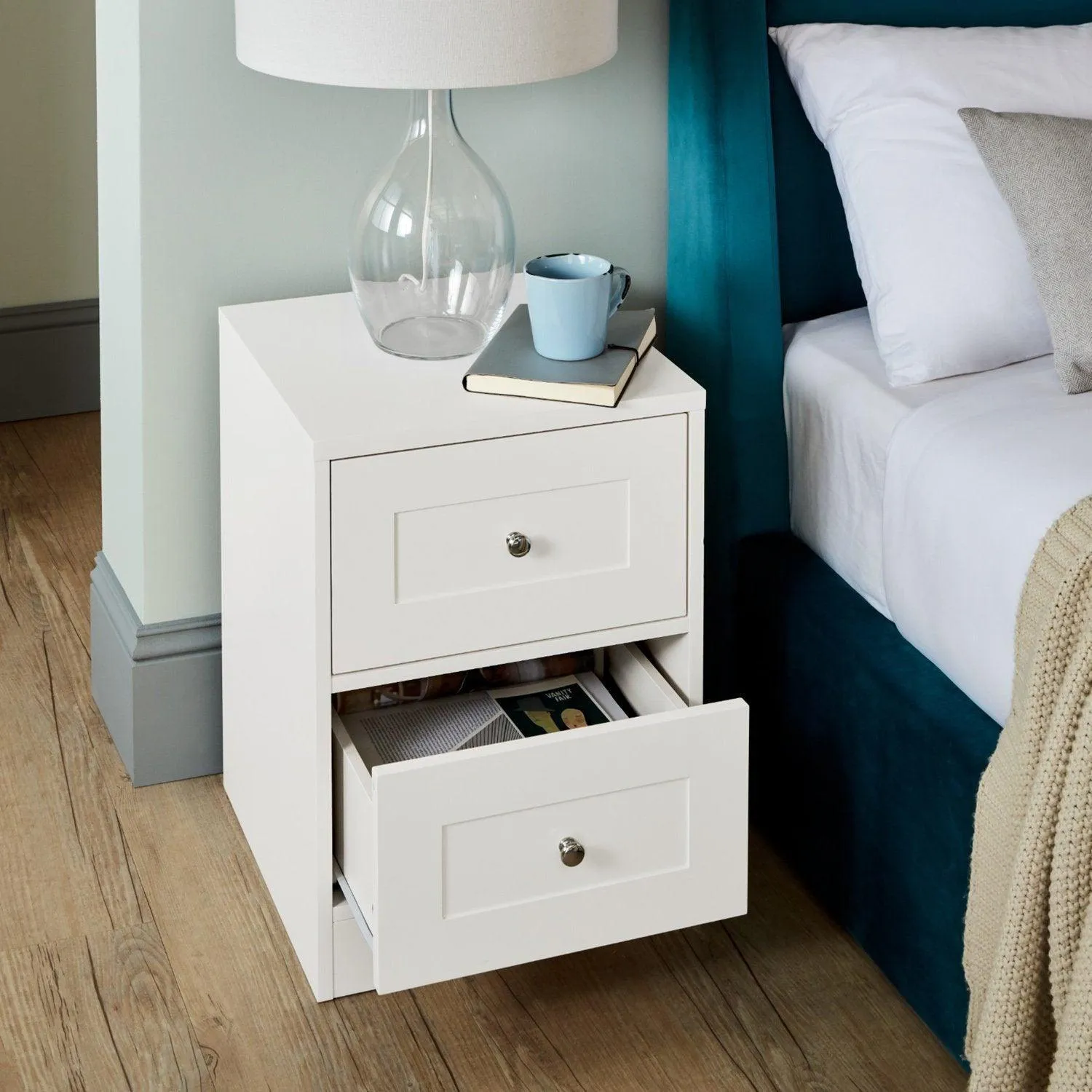 Stevie Wardrobe & Drawers Set - White