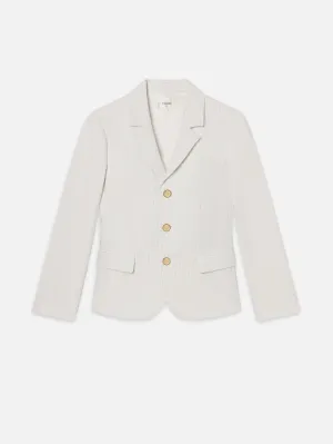 The Seersucker Smart Blazer -- Light Chambray Multi