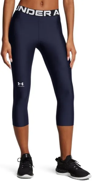 Under Armour HeatGear Authentics 3/4 Leggings Midnight Navy/White MD (US 8-10)