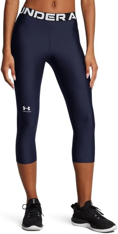 Under Armour HeatGear Authentics 3/4 Leggings Midnight Navy/White MD (US 8-10)