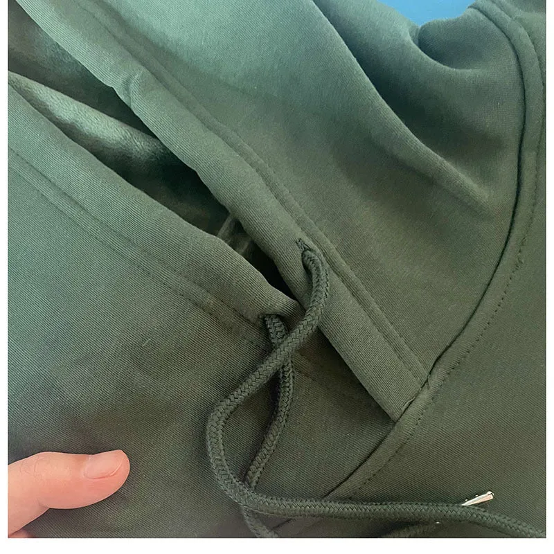 Unisex Dark Green Sweater Women University Vibe Student Loose Long Sleeve Top Ordinary Letter Graphic Printing
