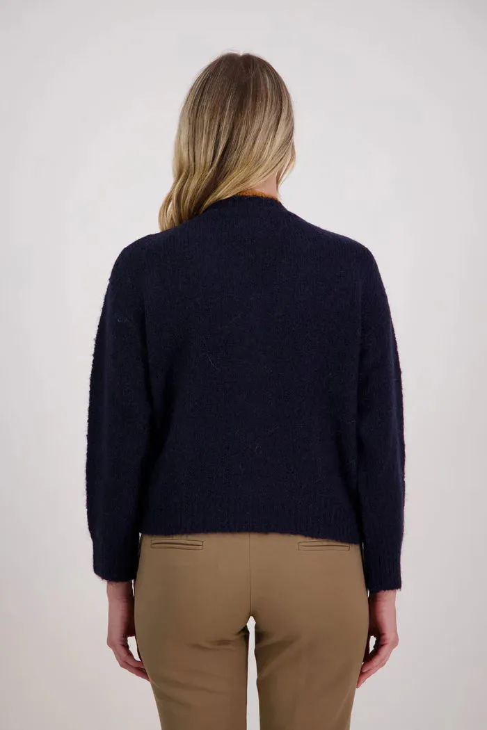 Valentino Cardigan / Ink/Tan