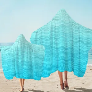 Waves of Blue Hooded Towel