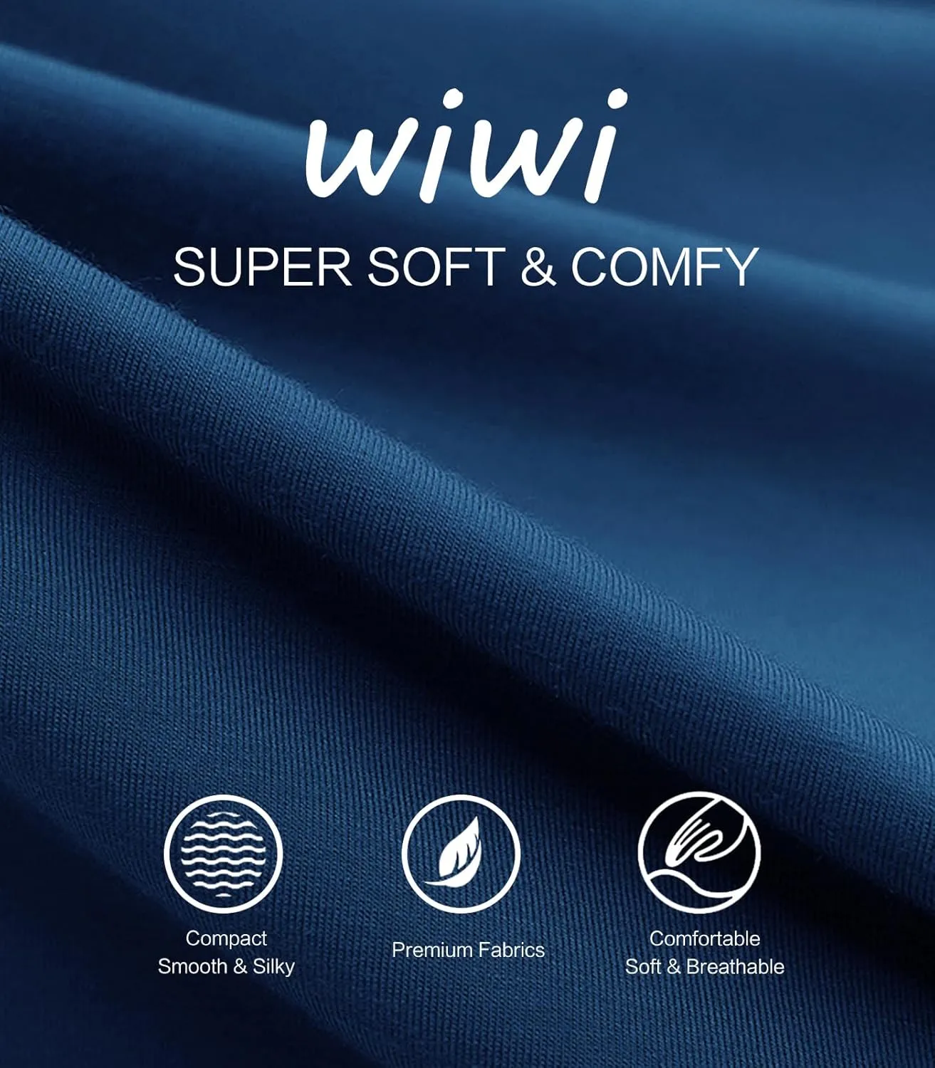 WiWi Womens 3/4 Sleeve Pajamas Set Soft Bamboo Viscose Top with Pants Sleepwear Plus Size Lightweight Pjs S-4X