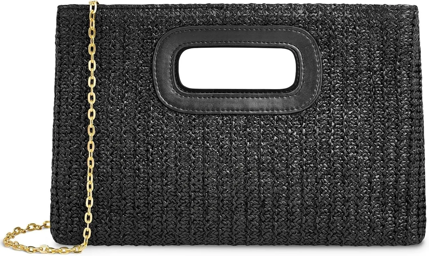 Woven Beach Shoulder Crossbody Raffia Handbag Raffia Vacation Tote Straw Purse Top Handle Clutch for Vacation