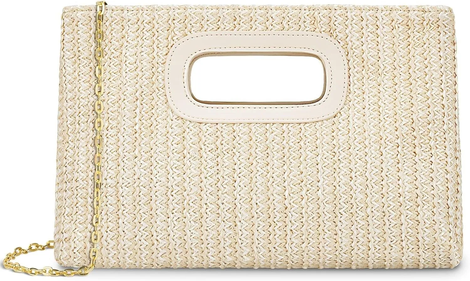 Woven Beach Shoulder Crossbody Raffia Handbag Raffia Vacation Tote Straw Purse Top Handle Clutch for Vacation
