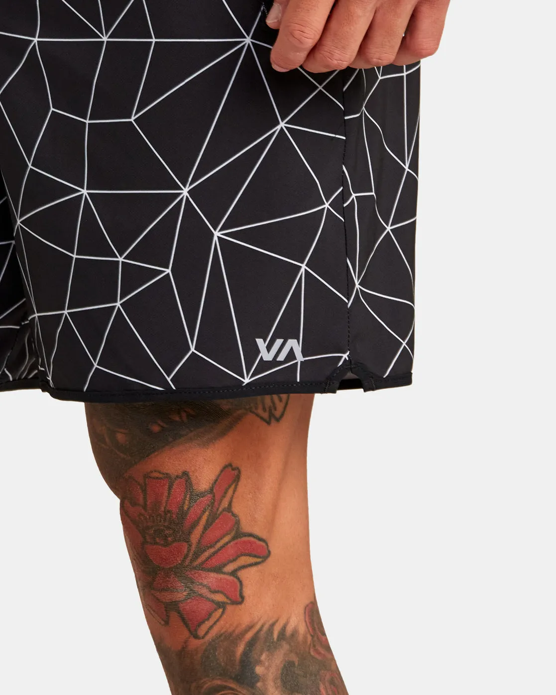 Yogger Stretch 17" Athletic Shorts - Black Grid