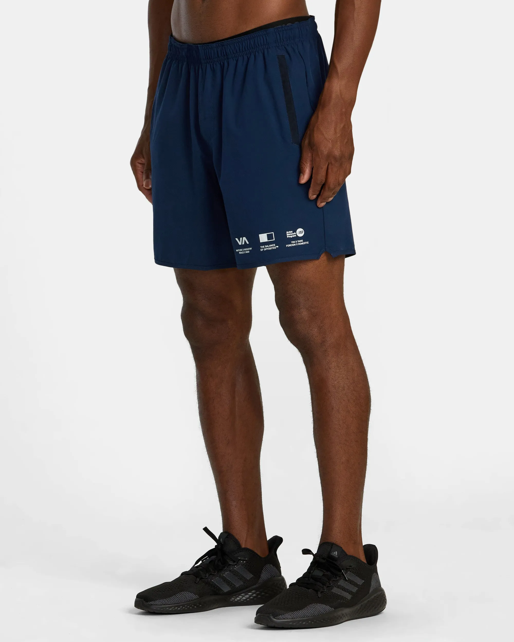 Yogger Stretch 17" Athletic Shorts - Navy Credits
