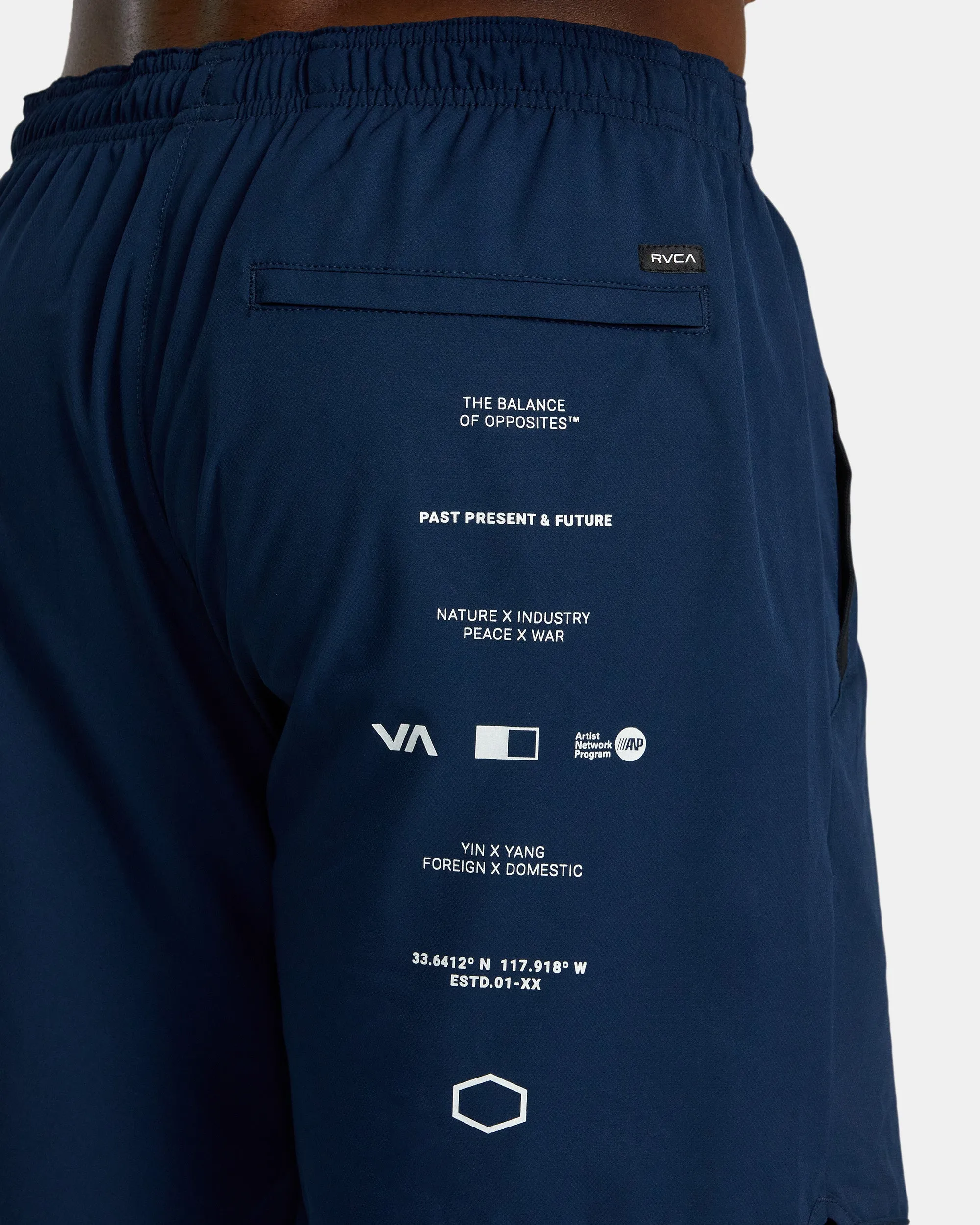 Yogger Stretch 17" Athletic Shorts - Navy Credits