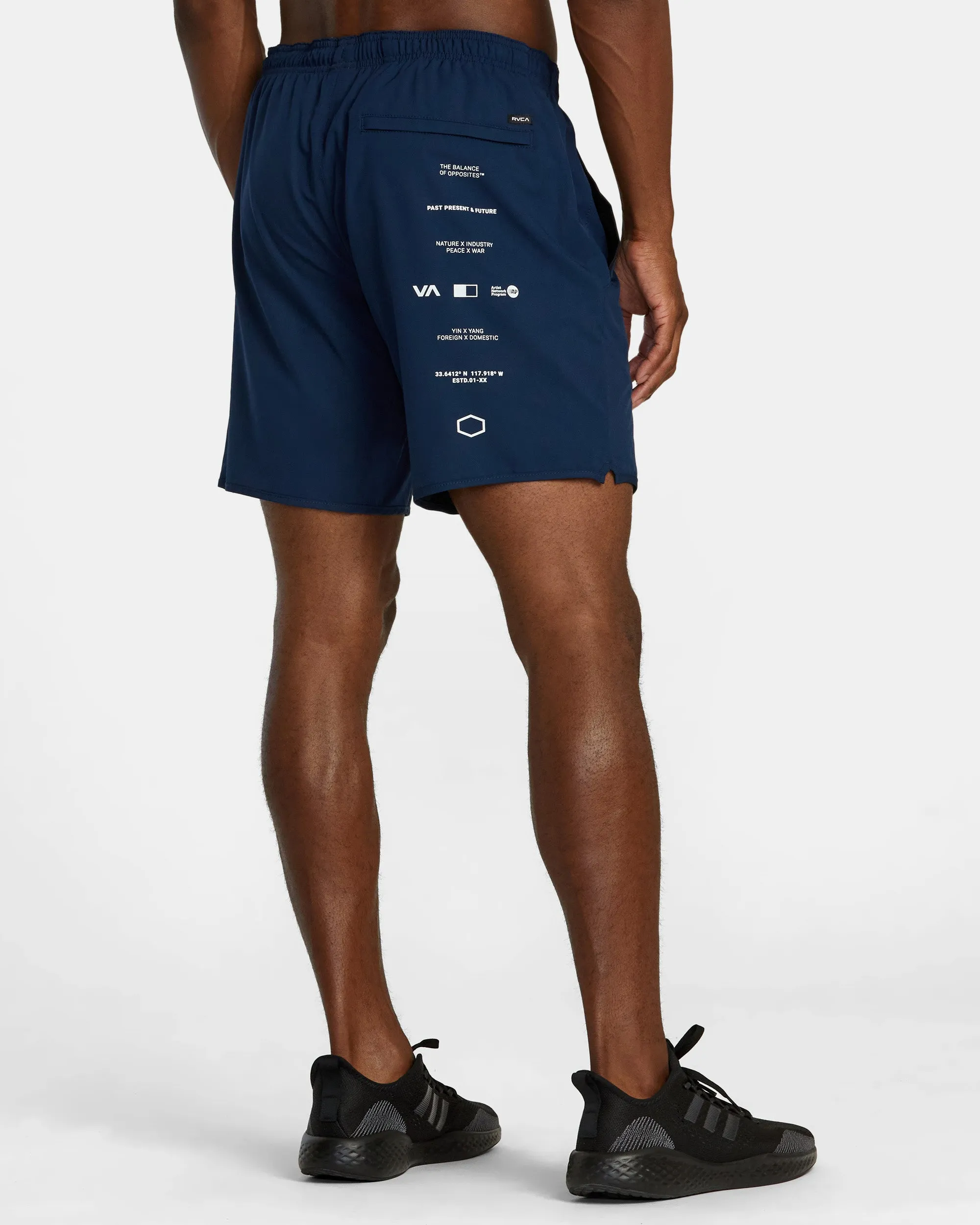 Yogger Stretch 17" Athletic Shorts - Navy Credits