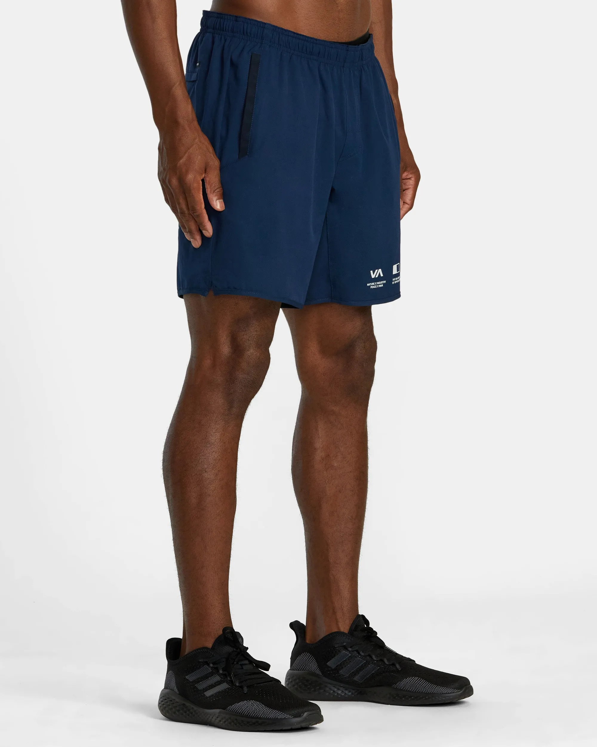 Yogger Stretch 17" Athletic Shorts - Navy Credits