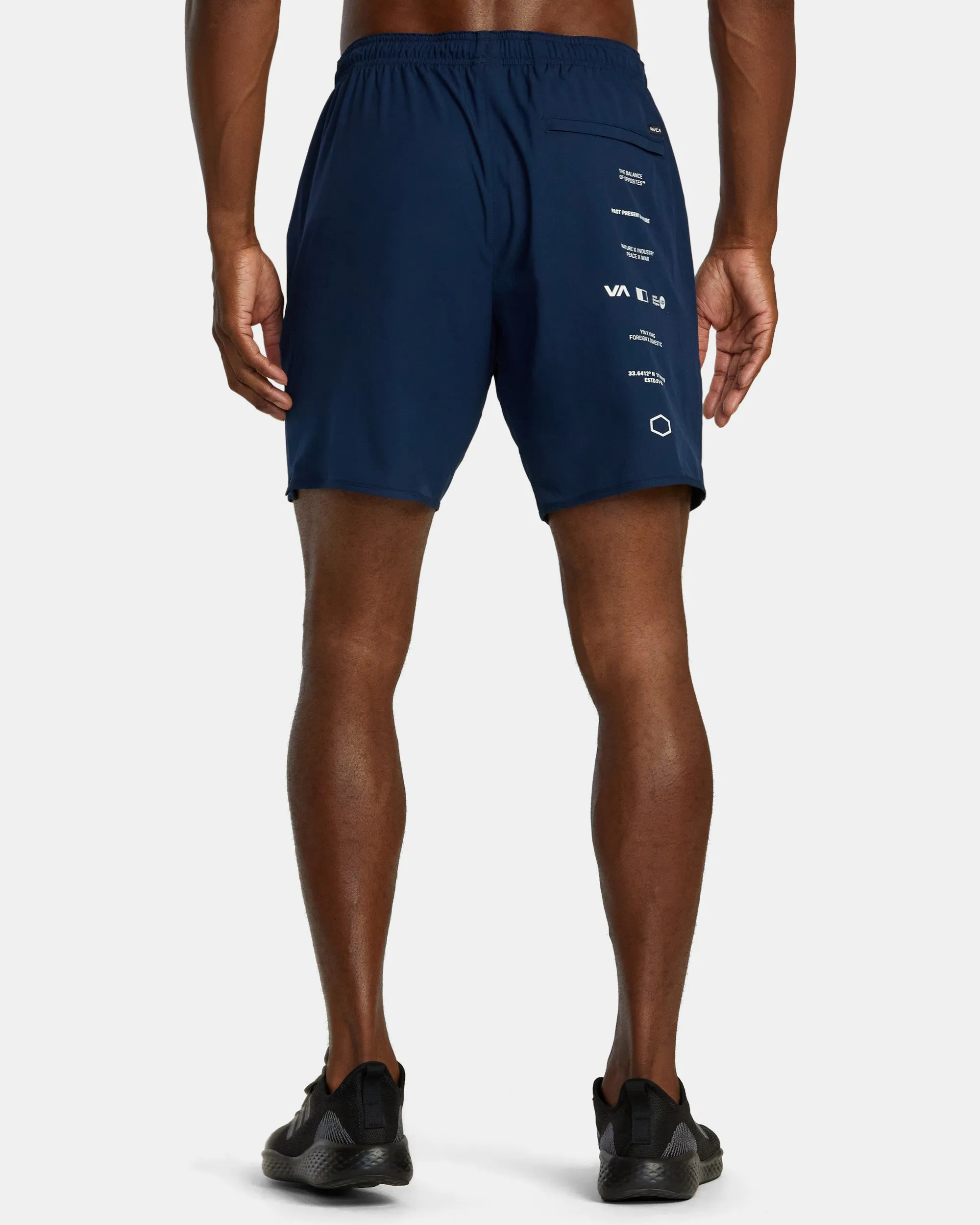 Yogger Stretch 17" Athletic Shorts - Navy Credits