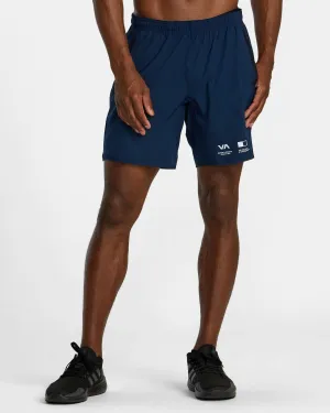 Yogger Stretch 17" Athletic Shorts - Navy Credits